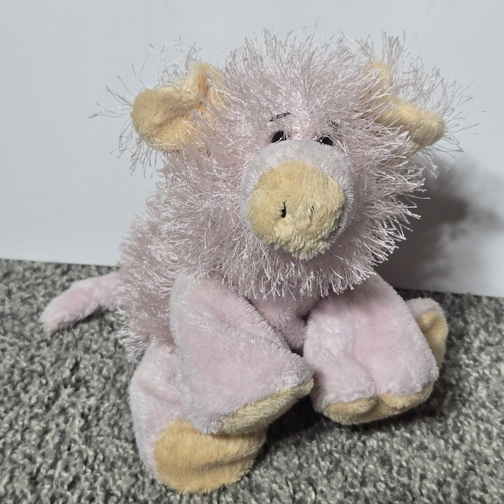 GANZ Pink Pig‎ Plush 8" RETIRED HM002 Stuffed Animal Farm Countryside